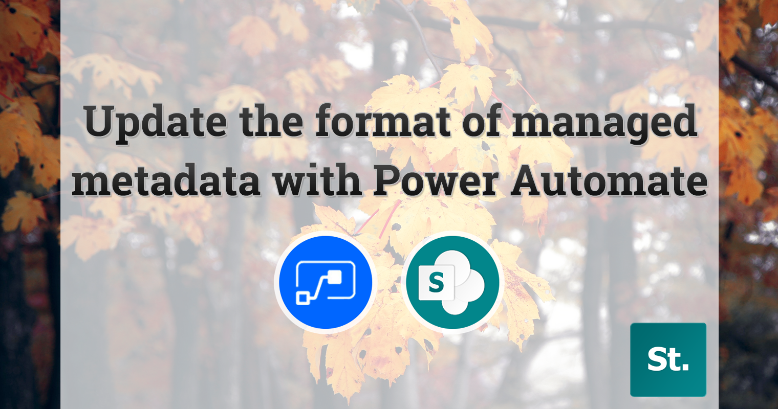 Update the format of managed metadata term sets using Power Automate
