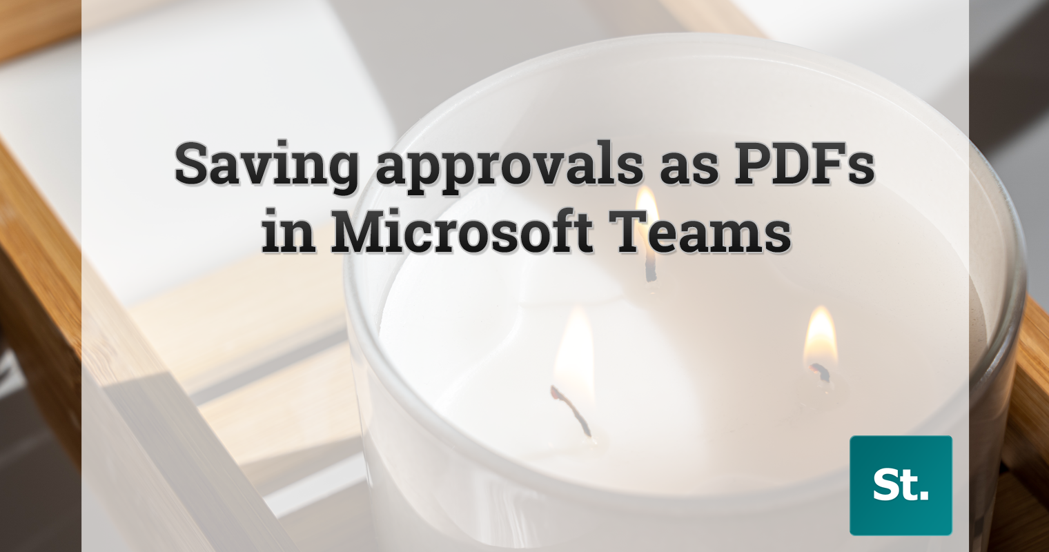 Saving approvals as PDFs in Microsoft Teams